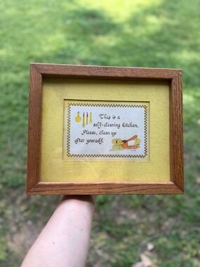 Vintage Wooden Framed Kitchen Patsy Moore - Yellow Mat